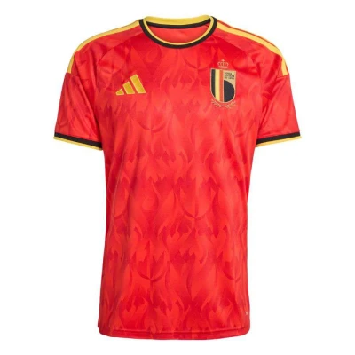 CAMISA ADIDAS BÉLGICA OFICIAL I 2026 MASCULINA - Vermelho/amarelo