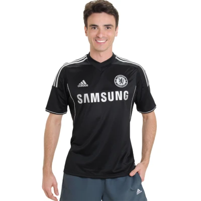CAMISA ADIDAS CHELSEA OFICIAL 3 2013 SEM NUMERO - Preto/prata CAMISA ADIDAS CHELSEA OFICIAL 3 2013 SEM NUMERO - Preto/prata