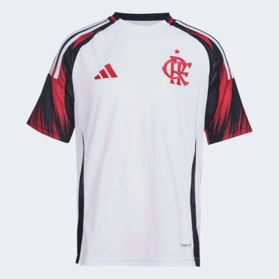 CAMISA ADIDAS FLAMENGO II 2025/26 INFANTIL - Preto/branco