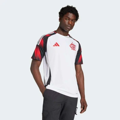 CAMISA ADIDAS FLAMENGO II 2025/26 MASCULINO - Branco/preto