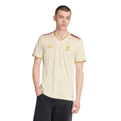 CAMISA ADIDAS FLAMENGO III 2025/26 MASCULINA - Bege/dourado