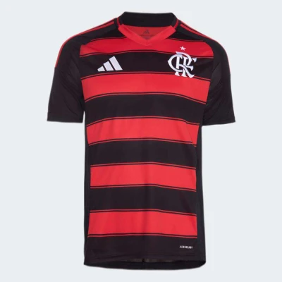 CAMISA ADIDAS FLAMENGO OF I 25/26 MASCULINO - Vermelho/preto