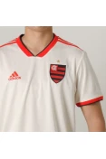 CAMISA ADIDAS FLAMENGO OFICIAL 2 2018 SEM NÚMERO - Bege/vermelho CAMISA ADIDAS FLAMENGO OFICIAL 2 2018 SEM NÚMERO - Bege/vermelho