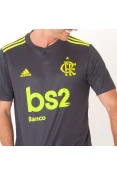 CAMISA ADIDAS FLAMENGO OFICIAL 3 2019/20 SEM NÚMERO - Chumbo/amarelo CAMISA ADIDAS FLAMENGO OFICIAL 3 2019/20 SEM NÚMERO - Chumbo/amarelo