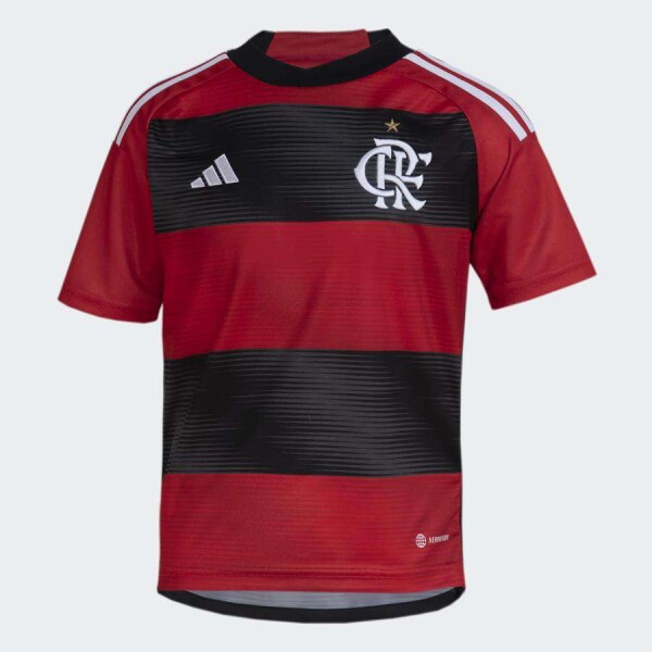 CAMISA ADIDAS FLAMENGO OFICIAL I 2023 INFANTIL - Vermelho/preto