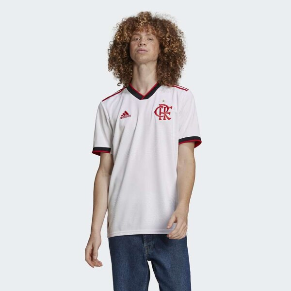 CAMISA ADIDAS FLAMENGO OFICIAL II 2022/23 TORCEDOR MASCULINA - Branco/vermelho