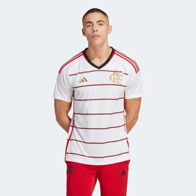 CAMISA ADIDAS FLAMENGO OFICIAL II 2023/24 TORCEDOR MASCULINA - Branco/vermelho CAMISA ADIDAS FLAMENGO OFICIAL II 2023/24 TORCEDOR MASCULINA - Branco/vermelho