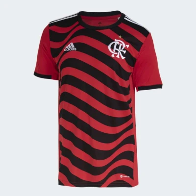 CAMISA ADIDAS FLAMENGO OFICIAL III 2022/23 MASCULINA - Vermelho/preto