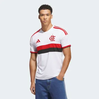 CAMISA ADIDAS FLAMENGO TORCEDOR II 2026/27 MASCULINA - Branco/vermelho