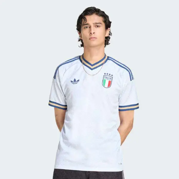 CAMISA ADIDAS ITALIA TORCEDOR II 26 MASCULINA - Branco/azul