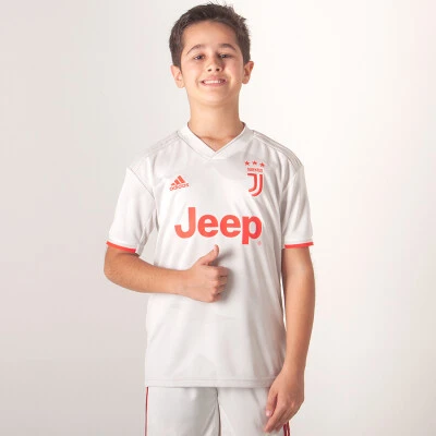 CAMISA ADIDAS JUVENTUS OFICIAL 2 2019/20 SEM NÚMERO INFANTIL - Bege/laranja