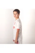 CAMISA ADIDAS JUVENTUS OFICIAL 2 2019/20 SEM NÚMERO INFANTIL - Bege/laranja