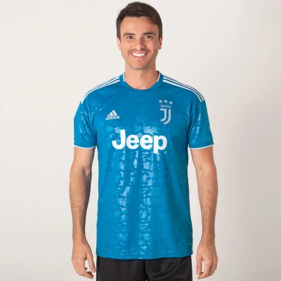 CAMISA ADIDAS JUVENTUS OFICIAL 3 2019/20 SEM NÚMERO - Azul/prata CAMISA ADIDAS JUVENTUS OFICIAL 3 2019/20 SEM NÚMERO - Azul/prata