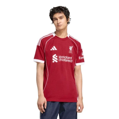 CAMISA ADIDAS LIVERPOOL FC I 2025/26 MASCULINO - Vermelho/branco