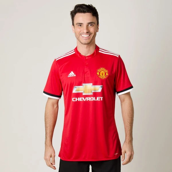 CAMISA ADIDAS MANCHESTER UNITED OFICIAL 1 2017/18 SEM NÚMERO - Vermelho/branco CAMISA ADIDAS MANCHESTER UNITED OFICIAL 1 2017/18 SEM NÚMERO - Vermelho/branco