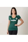 CAMISA ADIDAS PALMEIRAS OFICIAL 1 2018 SEM NÚMERO FEMININA - Verde/branco
