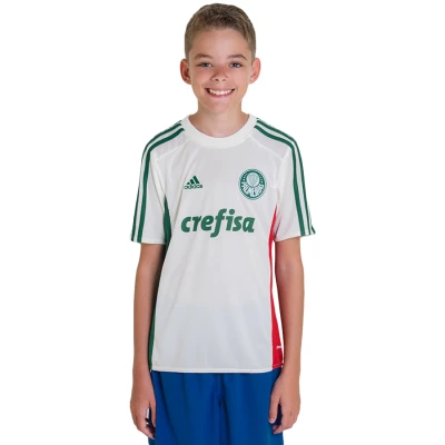 CAMISA ADIDAS PALMEIRAS OFICIAL 2 2015 SEM NÚMERO INFANTIL - Bege/verde CAMISA ADIDAS PALMEIRAS OFICIAL 2 2015 SEM NÚMERO INFANTIL - Bege/verde