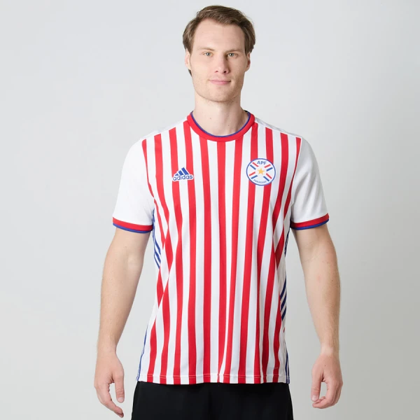 CAMISA ADIDAS PARAGUAI OFICIAL 1 2018 SEM NÚMERO - Branco/vermelho CAMISA ADIDAS PARAGUAI OFICIAL 1 2018 SEM NÚMERO - Branco/vermelho