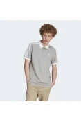 CAMISA ADIDAS POLO 3-STRIPE MASCULINA - Cinza/branco