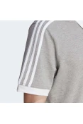 CAMISA ADIDAS POLO 3-STRIPE MASCULINA - Cinza/branco