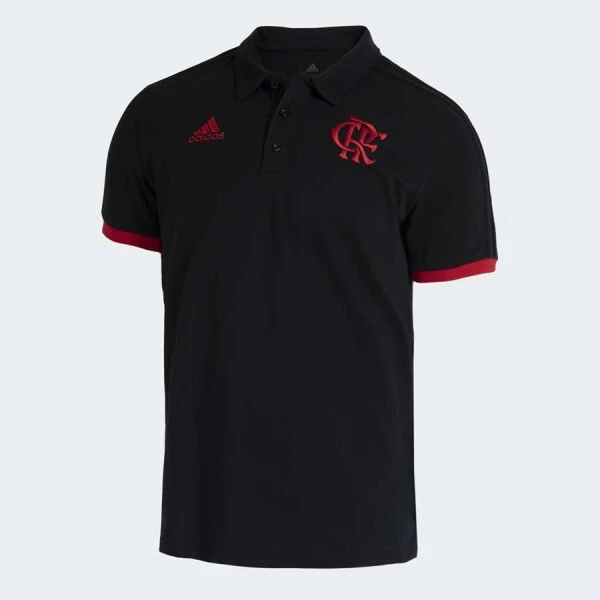 CAMISA ADIDAS POLO 3S FLAMENGO MASCULINO CAMISA ADIDAS POLO 3S FLAMENGO MASCULINO