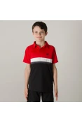 CAMISA ADIDAS POLO COLORBLOCK CLUB INFANTIL - Vermelho/preto