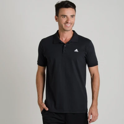 CAMISA ADIDAS POLO ESS MASCULINA - Preto CAMISA ADIDAS POLO ESS MASCULINA - Preto