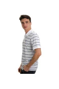 CAMISA ADIDAS POLO LISTRAS SEQUENTIALS MASCULINA - Branco/preto
