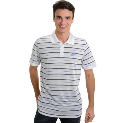 CAMISA ADIDAS POLO LISTRAS SEQUENTIALS MASCULINA - Branco/preto