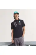 CAMISA ADIDAS POLO MERCEDES AMG F1 TEAM MASCULINA - Preto