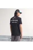 CAMISA ADIDAS POLO MERCEDES AMG F1 TEAM MASCULINA - Preto