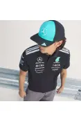 CAMISA ADIDAS POLO MERCEDES AMG F1 TEAM MASCULINA - Preto