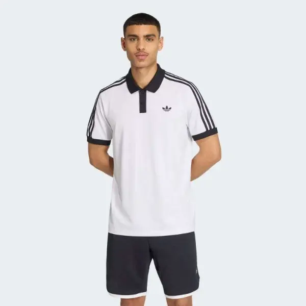 CAMISA ADIDAS POLO TENNIS CLASSICS MASCULINA - Branco/preto