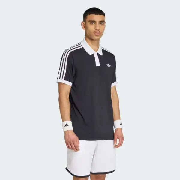 CAMISA ADIDAS POLO TENNIS CLASSICS MASCULINA - Preto/branco