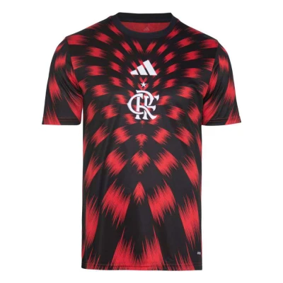 CAMISA ADIDAS PRE JOGO FLAMENGO 2025/26 MASCULINA - Vermelho/preto