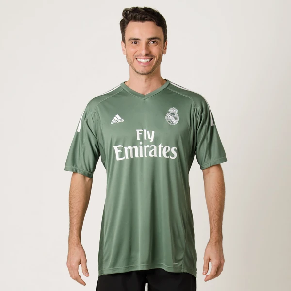 CAMISA ADIDAS REAL MADRID GOLEIRO OFICIAL 2017/18 - Verde/branco CAMISA ADIDAS REAL MADRID GOLEIRO OFICIAL 2017/18 - Verde/branco
