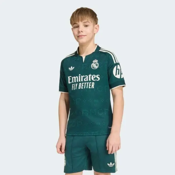 CAMISA ADIDAS REAL MADRID II 2026/27 INFANTIL - Verde/branco