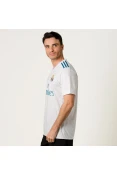 CAMISA ADIDAS REAL MADRID OFICIAL 1 2017/18 SEM NÚMERO - Branco/azul CAMISA ADIDAS REAL MADRID OFICIAL 1 2017/18 SEM NÚMERO - Branco/azul