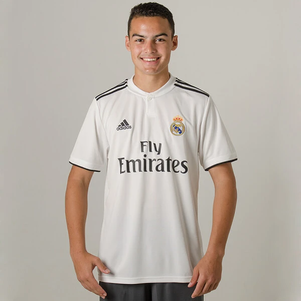 CAMISA ADIDAS REAL MADRID OFICIAL 1 2018/19 SEM NÚMERO - Branco CAMISA ADIDAS REAL MADRID OFICIAL 1 2018/19 SEM NÚMERO - Branco