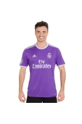 CAMISA ADIDAS REAL MADRID OFICIAL 2 2016/17 SEM NÚMERO - Lilas/branco