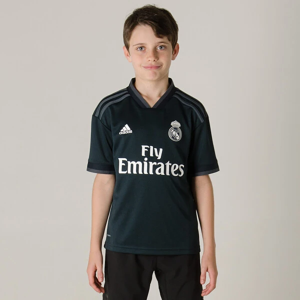 CAMISA ADIDAS REAL MADRID OFICIAL 2 2018/19 SEM NÚMERO INFANTIL - Chumbo CAMISA ADIDAS REAL MADRID OFICIAL 2 2018/19 SEM NÚMERO INFANTIL - Chumbo