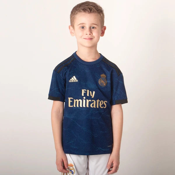 CAMISA ADIDAS REAL MADRID OFICIAL 2 2019/20 SEM NÚMERO INFANTIL - Marinho/dourado CAMISA ADIDAS REAL MADRID OFICIAL 2 2019/20 SEM NÚMERO INFANTIL - Marinho/dourado