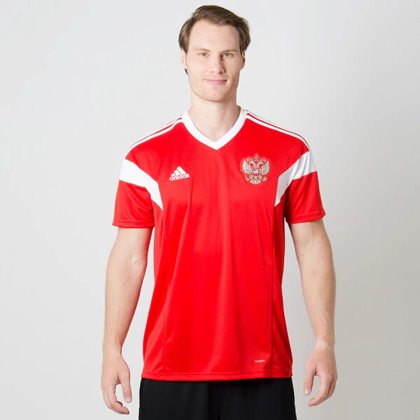 CAMISA ADIDAS RÚSSIA OFICIAL 1 2018 SEM NÚMERO - Vermelho/branco CAMISA ADIDAS RÚSSIA OFICIAL 1 2018 SEM NÚMERO - Vermelho/branco
