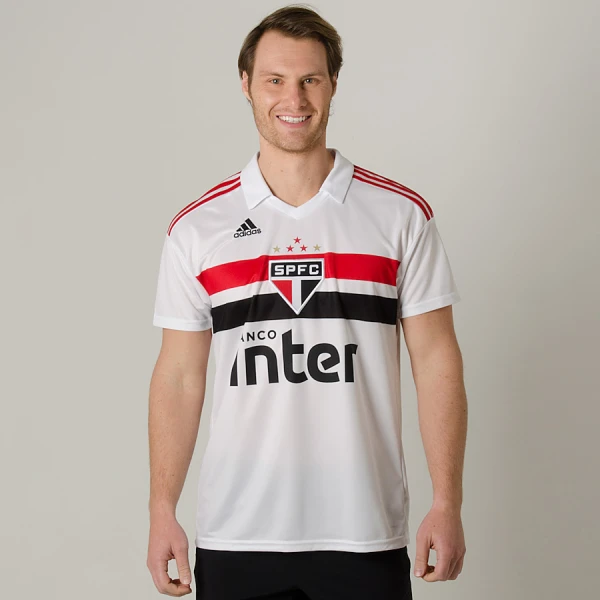 CAMISA ADIDAS SÃO PAULO OFICIAL 1 2018 SEM NÚMERO - Branco CAMISA ADIDAS SÃO PAULO OFICIAL 1 2018 SEM NÚMERO - Branco