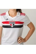 CAMISA ADIDAS SÃO PAULO OFICIAL 1 2018 SEM NÚMERO FEMININA - Branco
