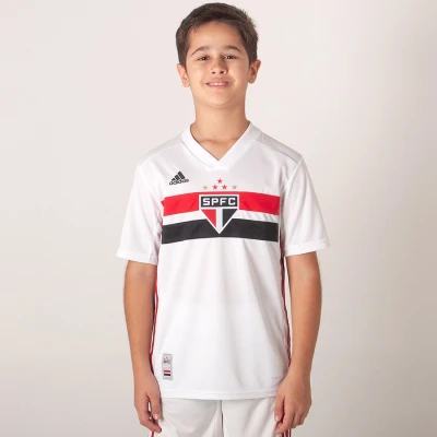 CAMISA ADIDAS SÃO PAULO OFICIAL 1 2019/20 SEM NÚMERO INFANTIL - Branco/vermelho CAMISA ADIDAS SÃO PAULO OFICIAL 1 2019/20 SEM NÚMERO INFANTIL - Branco/vermelho