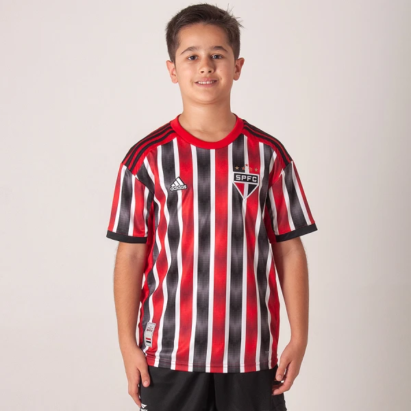 CAMISA ADIDAS SÃO PAULO OFICIAL 2 2019/20 SEM NÚMERO INFANTIL - Vermelho/preto CAMISA ADIDAS SÃO PAULO OFICIAL 2 2019/20 SEM NÚMERO INFANTIL - Vermelho/preto