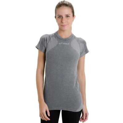 CAMISA ASICS SEAMLESS SS FEMININA - Cinza