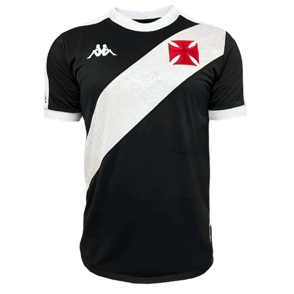 CAMISA KAPPA VASCO OFICIAL I 2024 INFANTIL - Preto/branco