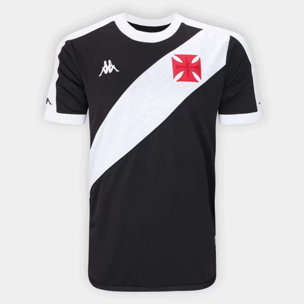 CAMISA KAPPA VASCO OFICIAL I 2024 TORCEDOR MASCULINO - Preto/branco